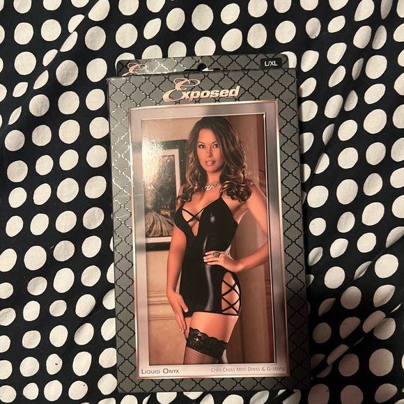 Magic Silk Crisscross Mini Dress & G-String - Picture 3 of 3